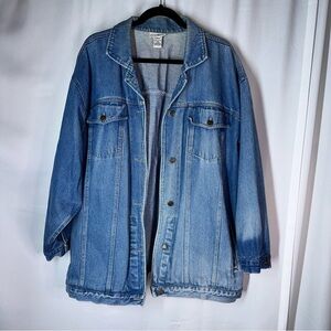 Vtg Hunter’s Run Denim Trucker Jacket Blue Classic Vtg Wash Button Front Sz‎ 1XL